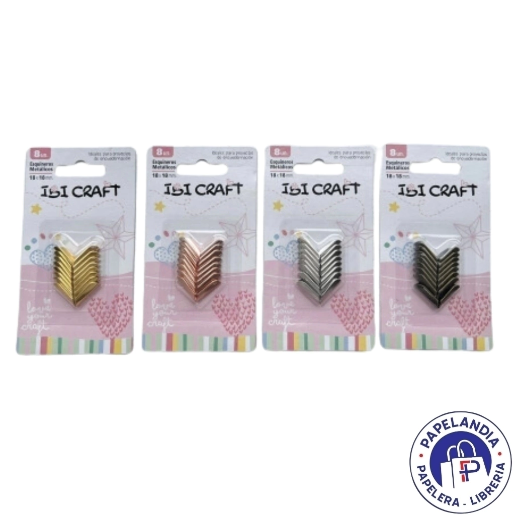 PROTECTORES METALICOS DE ESQUINAS 8 PCS ORO ROSA 651102 ORO ROSA 651102