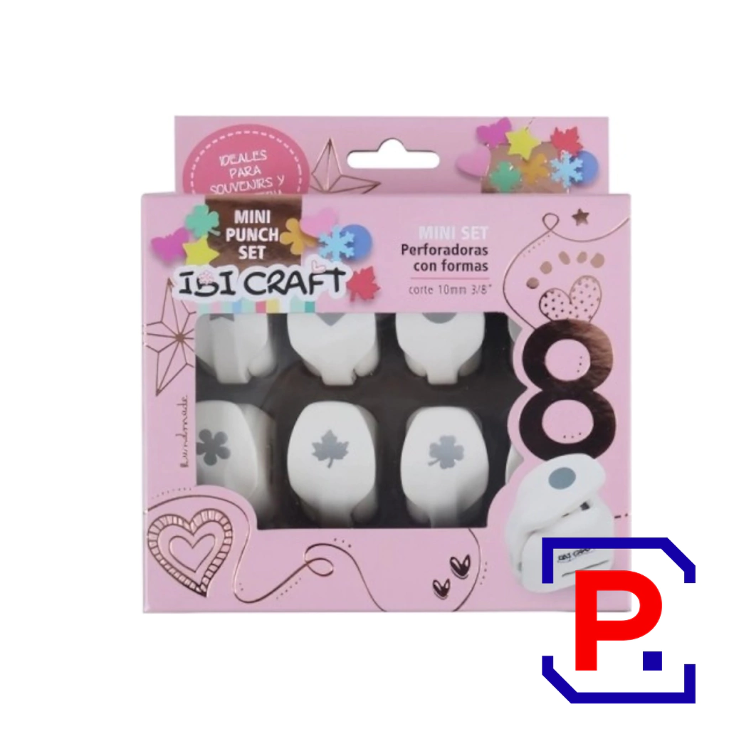 PERFORADORA ARTISTICA 10 MM 3/8 SET X 8 DISEÑOS 655170