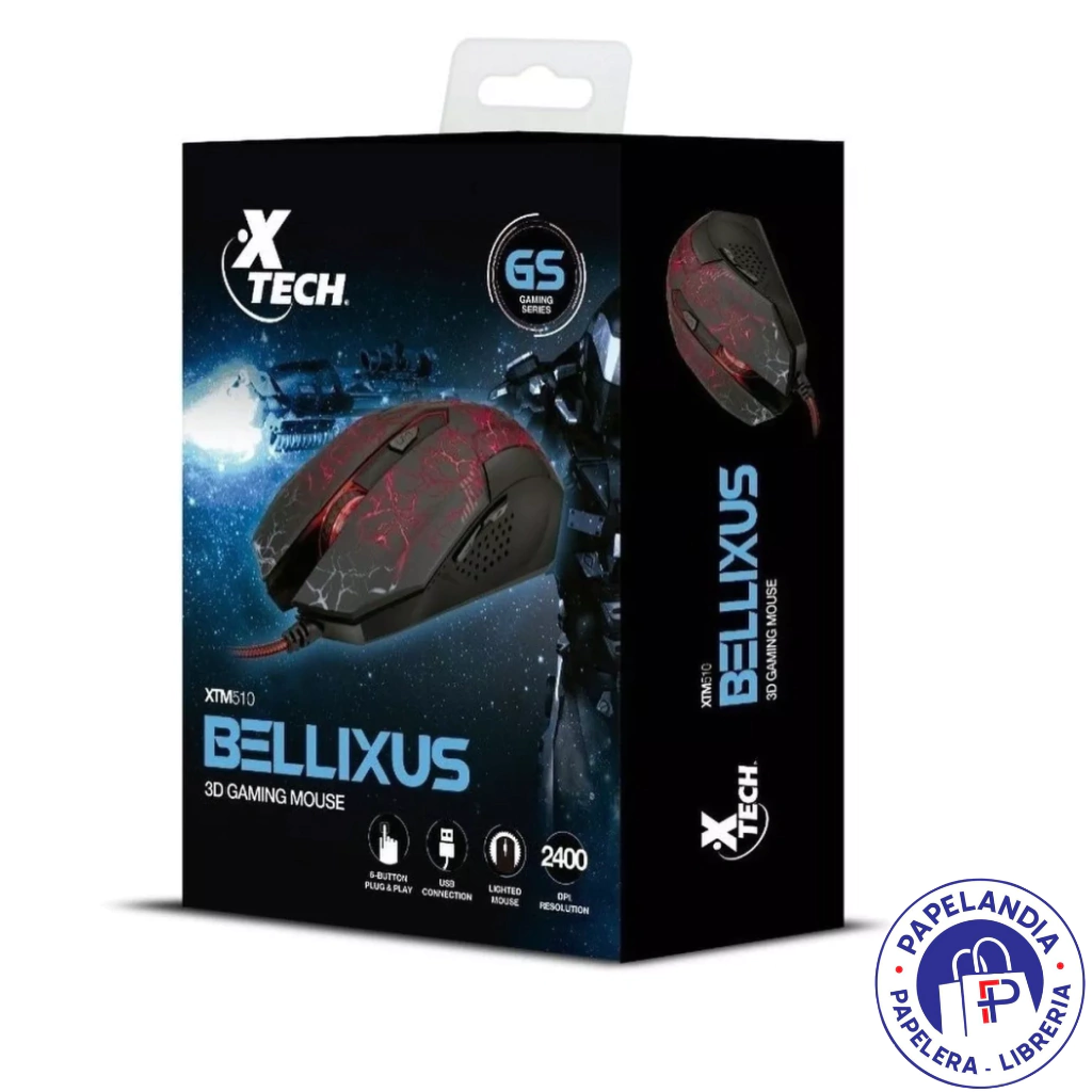 MOUSE X-TECH BELLIXUS DE 6 BOTONES GAMER XTM510
