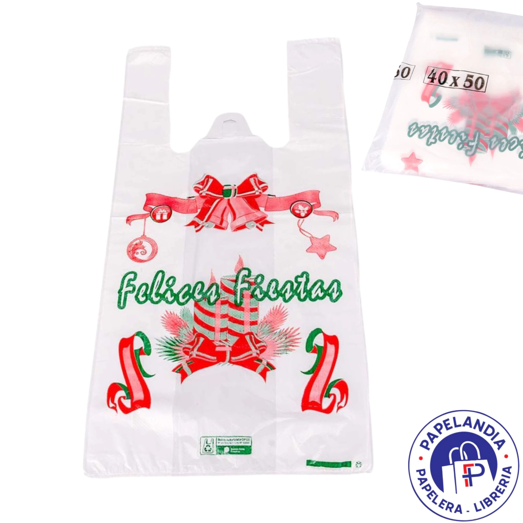 BOLSA CAMISETA 40X50 NAVIDAD