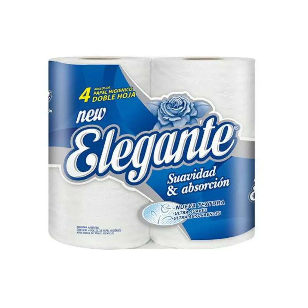 HIGIENICO ELEGANTE 30MTS X4 DOBLE HOJA