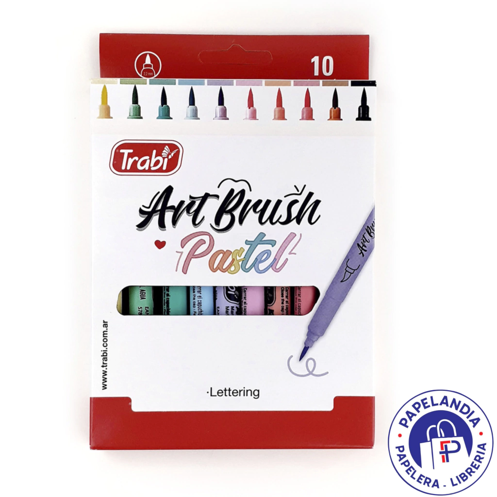 MARCADORES ART BRUSH PASTEL X 10
