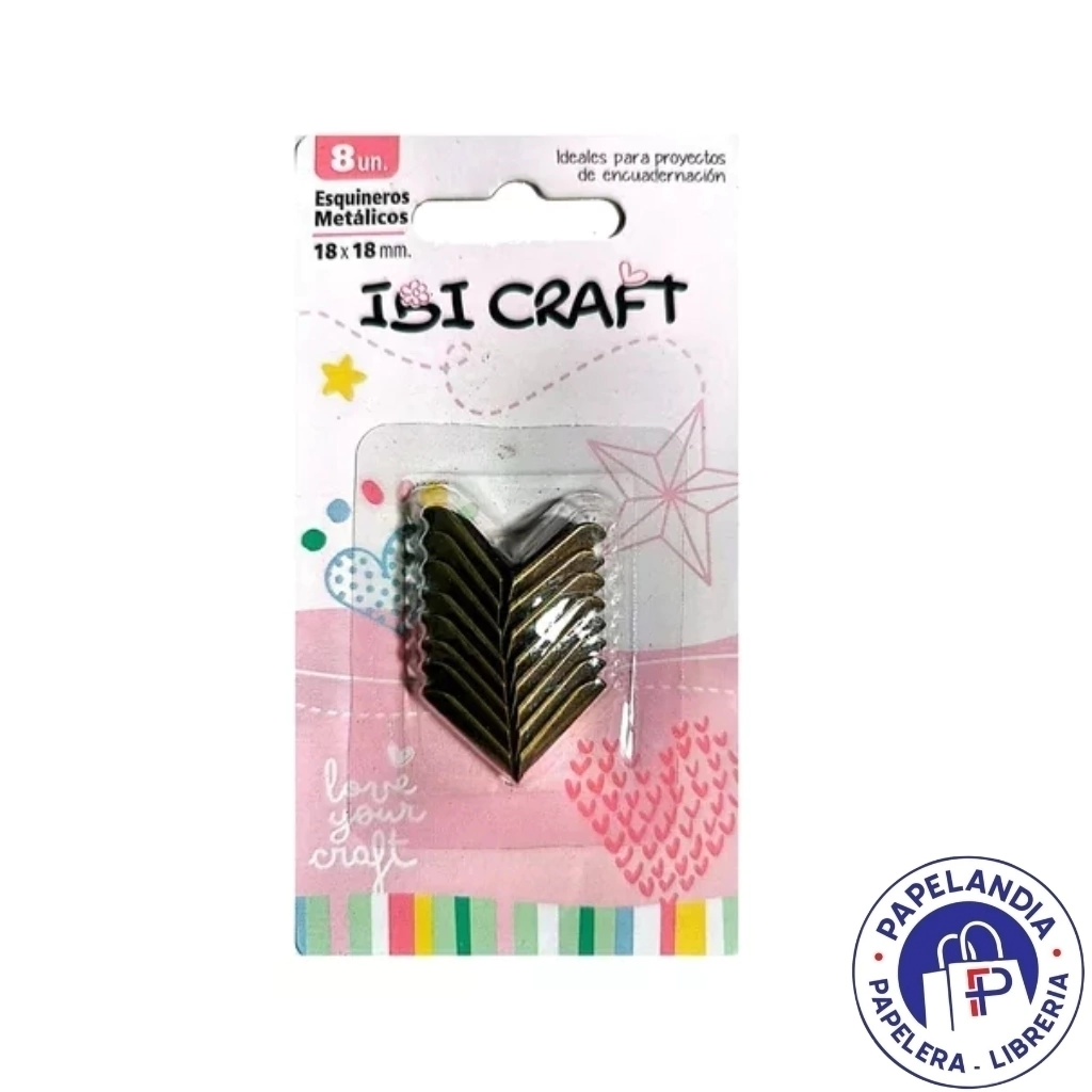 PROTECTORES METALICOS DE ESQUINAS 8 PCS ORO 651100