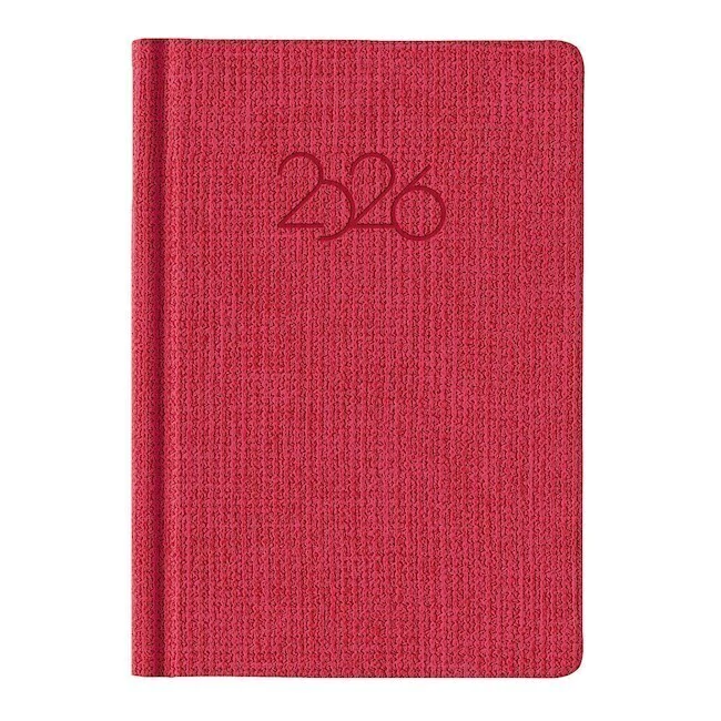 AGENDA 2026 DIARIA CARTERA 10X15 PORTOFINO ROJO ROJO