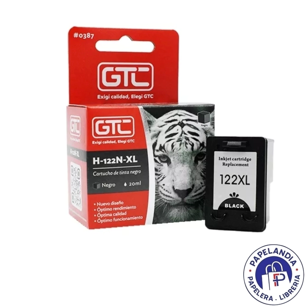 CARTUCHO ALTERNATIVO P / HP 122 XL NEGRO 20ML GT-122N (C:100) GTC