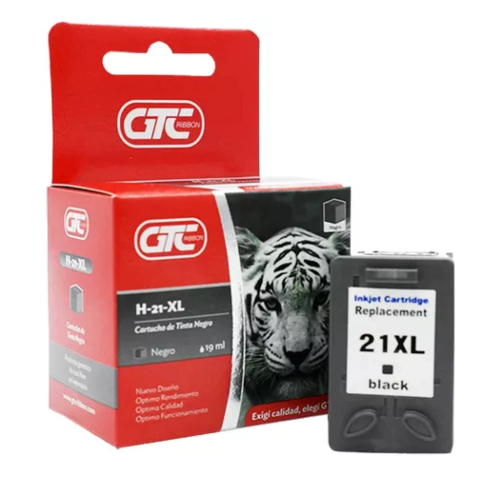 CARTUCHO ALTERNATIVO P / HP 21 NEGRO 19.2ML GT-21N-XL (C:100) GTC