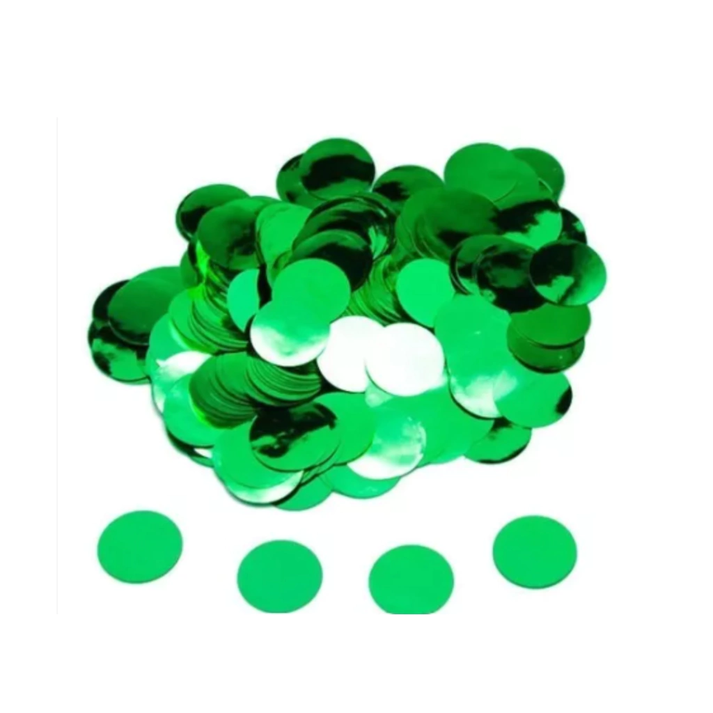 CONFETTI METAL CONFETTI METAL REDONDO VERDE (20GRS) X UNID 72355