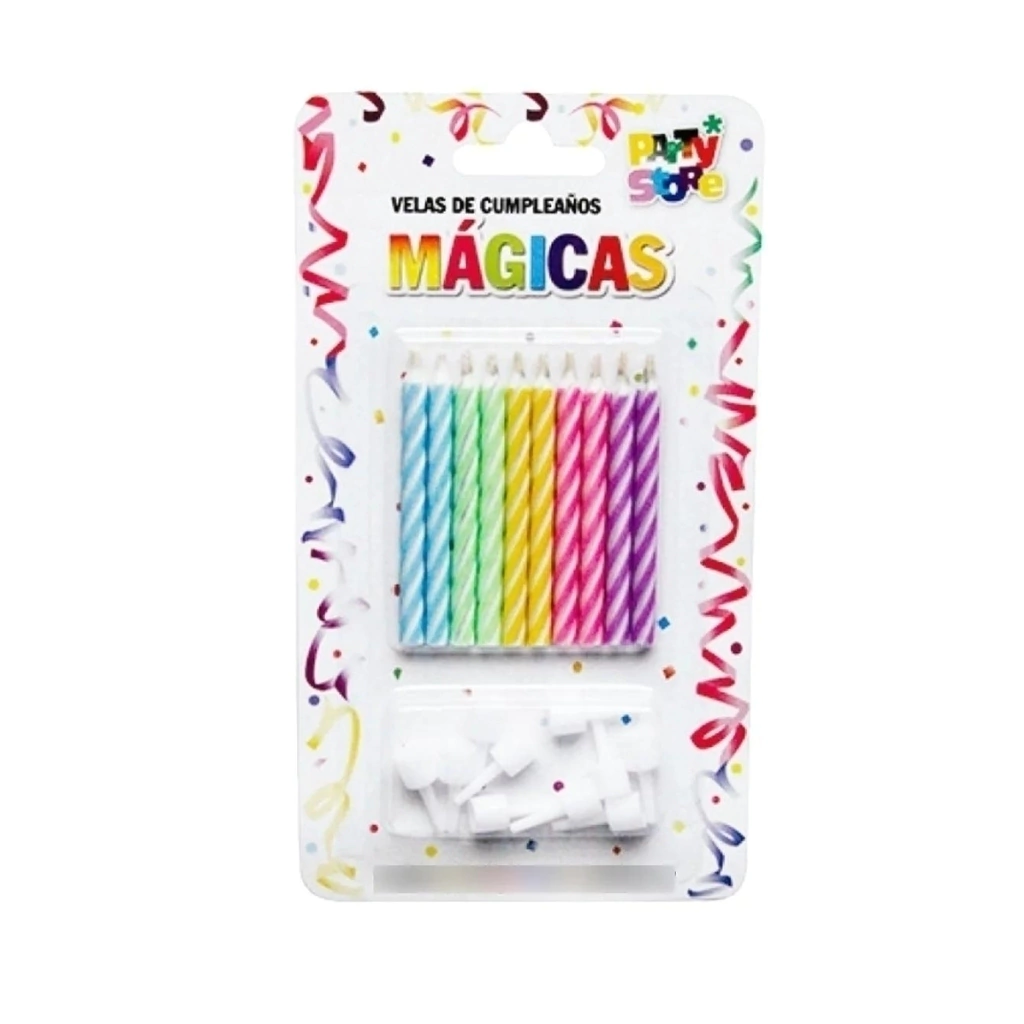 VELAS MAGICAS - BLISTER X 10UN. MAGENTA