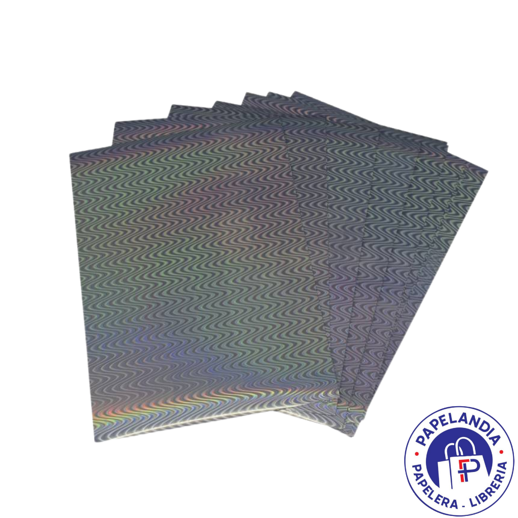 PAPEL HOLOGRAFICO ADHESIVO OLAS DE AGUA A4 GLOBAL
