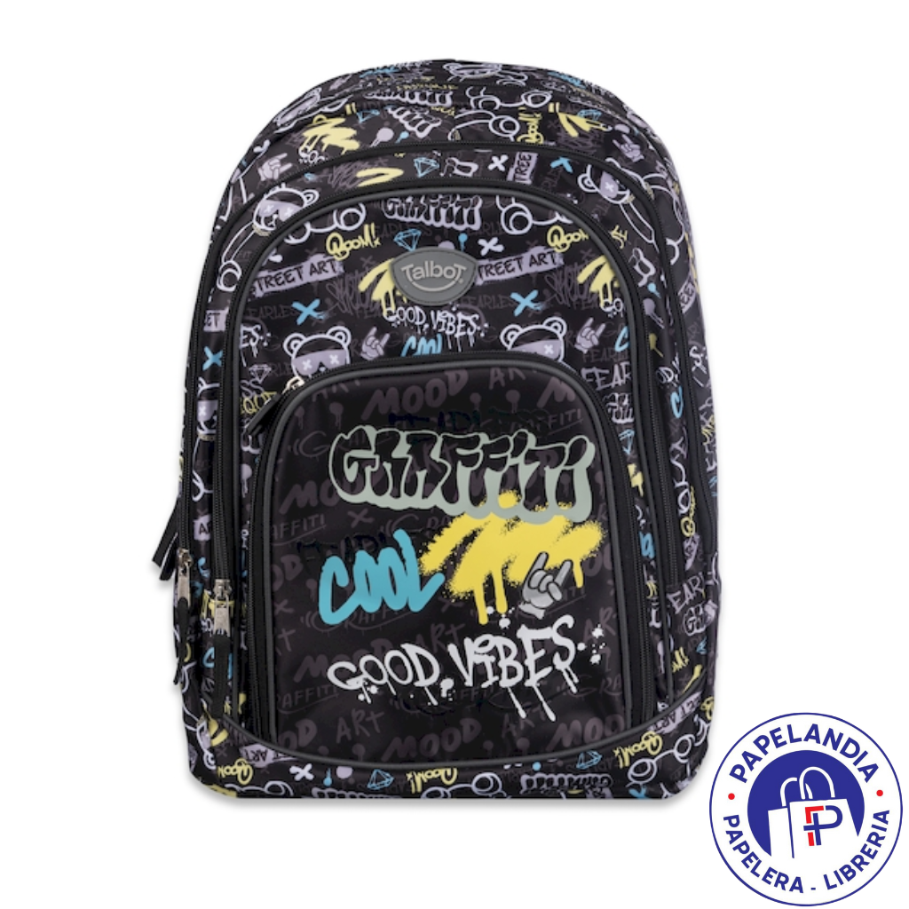 MOCHILA ESPALDA TALBOT SCHOOL GANG GRAFFITI 45CM COD: 6744