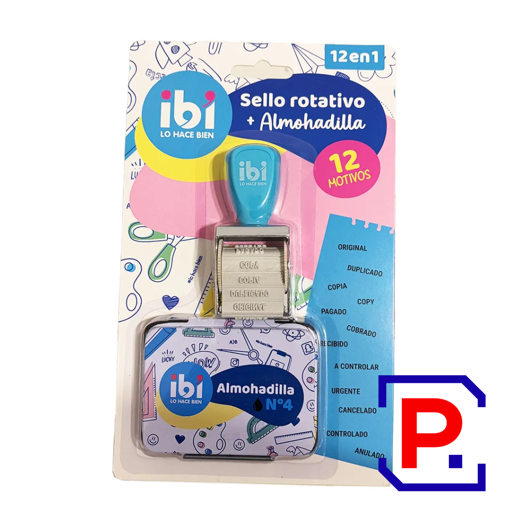 SELLO ROTATIVO 12 FRASES OFICINA + ALMOHADILLA 840480