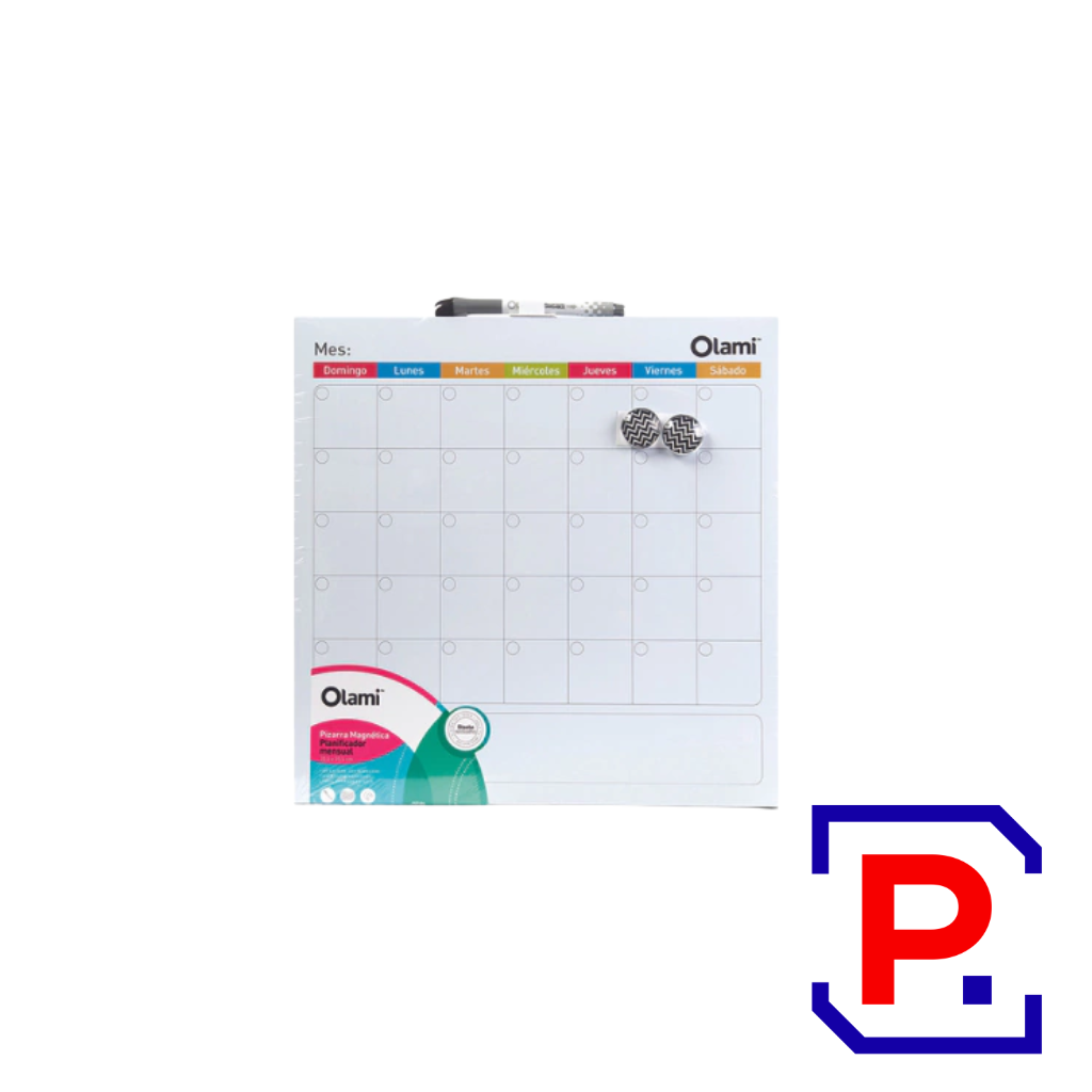 PIZARRA BLANCA MAGNETICA PLANNER DE 35X35 CM PIZ104