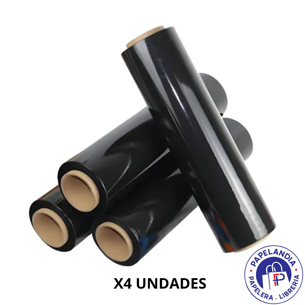FILM STRETCH 50 CM 4.4 KG NEGRO CAJA X 4
