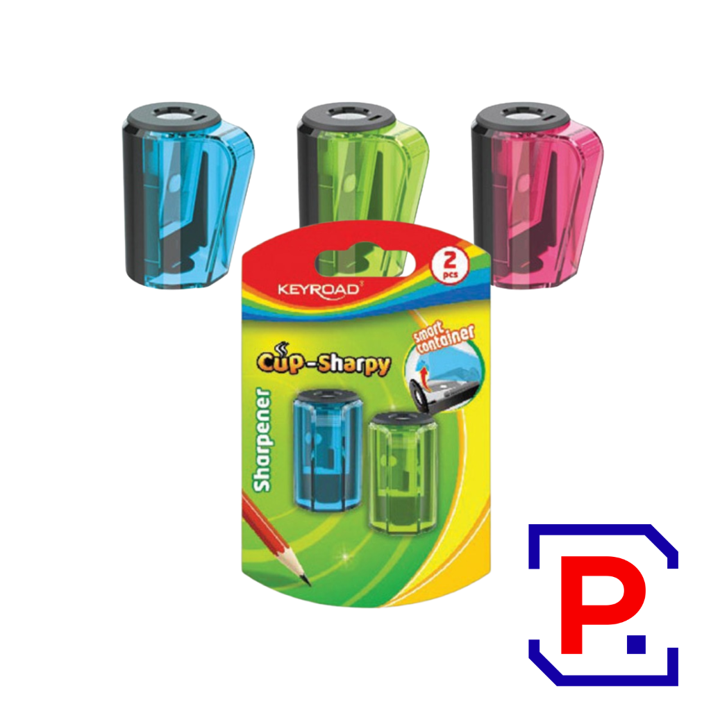 SACAPUNTA CUP SHARPY 1 ORIFICIO CON DEPOSITO TRANSLUSIDOS BLISTER X2 UNID KR972057
