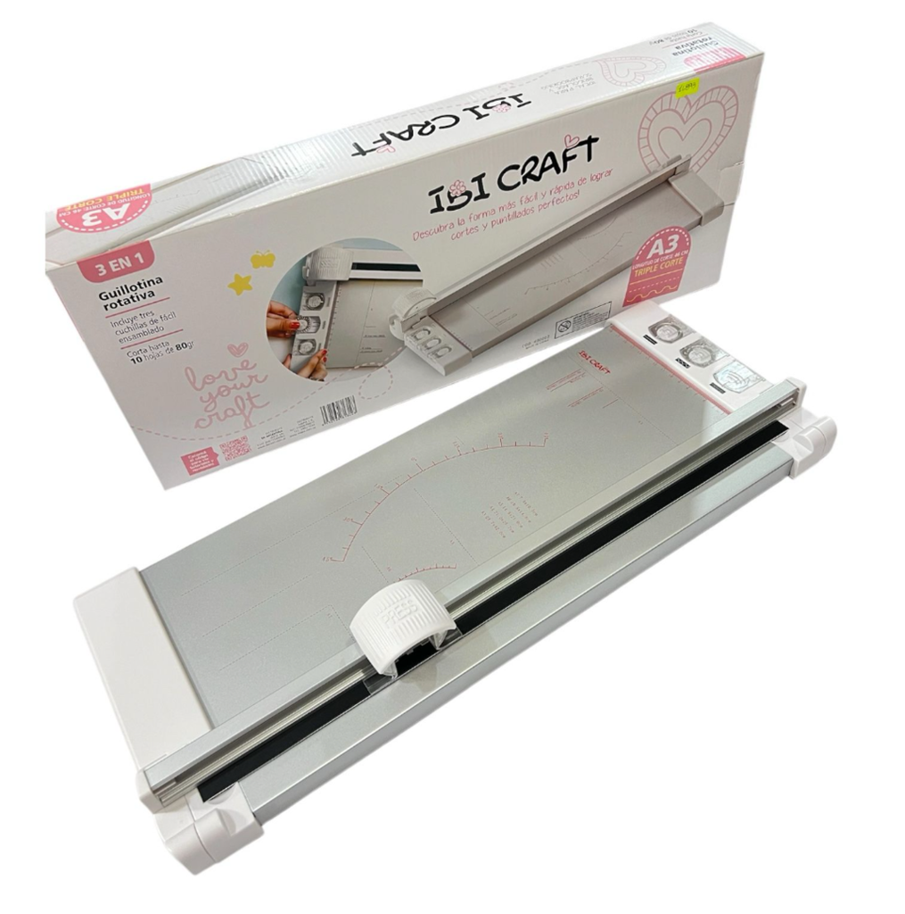 GUILLOTINA ROTATIVA A3 460MM PLAST/MET 3 EN 1 BLANCA 400002