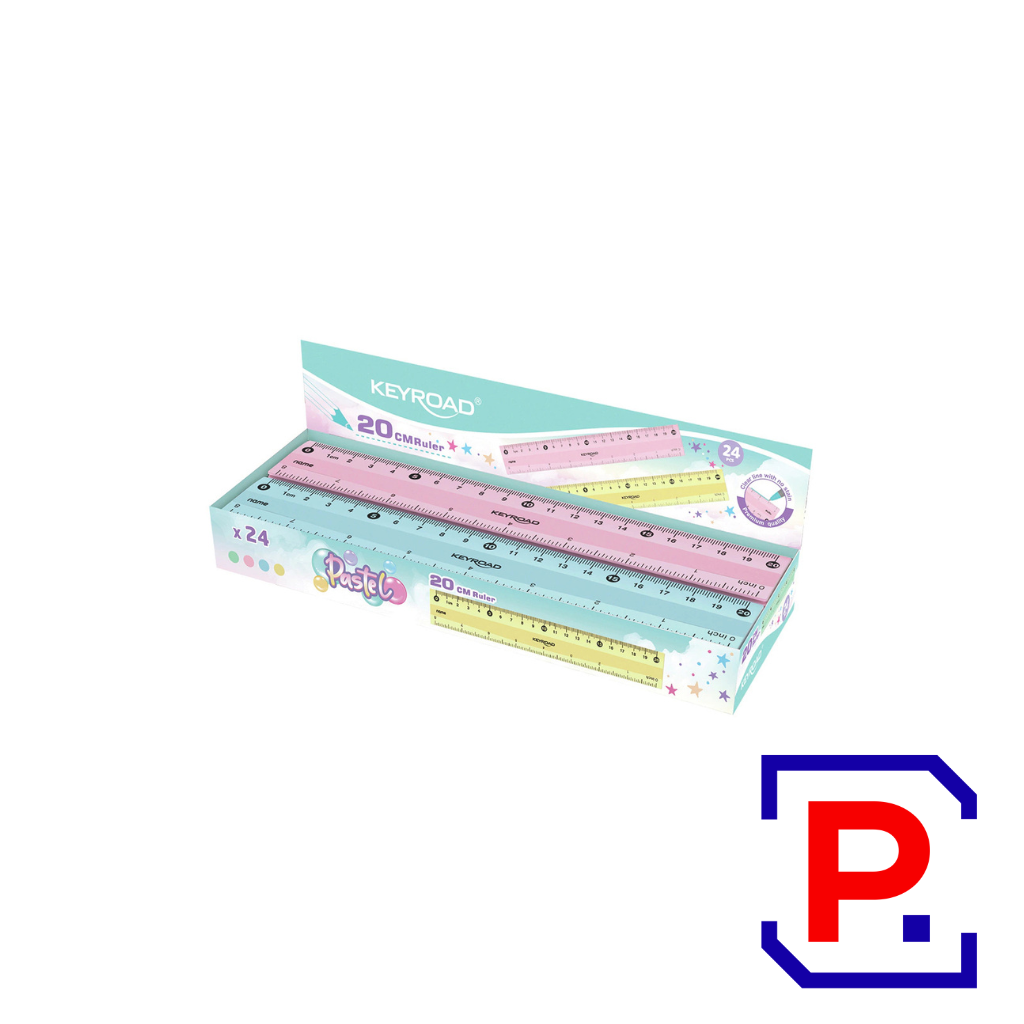 REGLA PLASTICA PASTEL KR972537 CAJA X 24 UNIDADES
