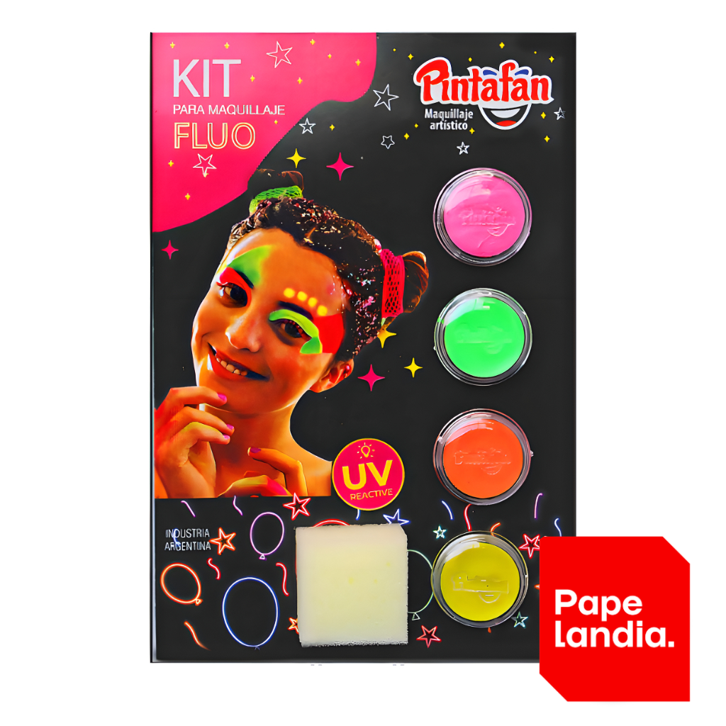 KIT MAQUILLAJE ARTISTICO MULTICOLOR FLUO X4 (120-1)
