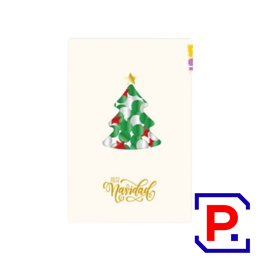 TARJETA CONFETTI FELIZ NAVIDAD *ARBOLITO* TAR004