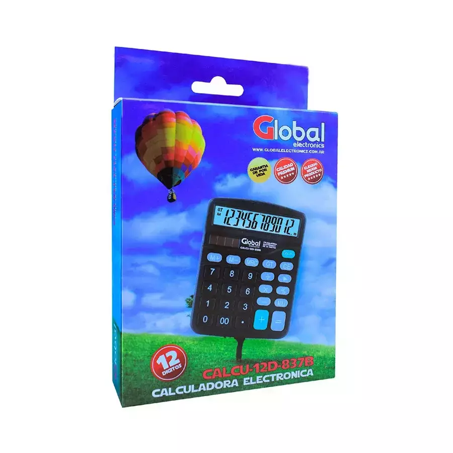 CALCULADORA CALCU-12D-837B GLOBAL