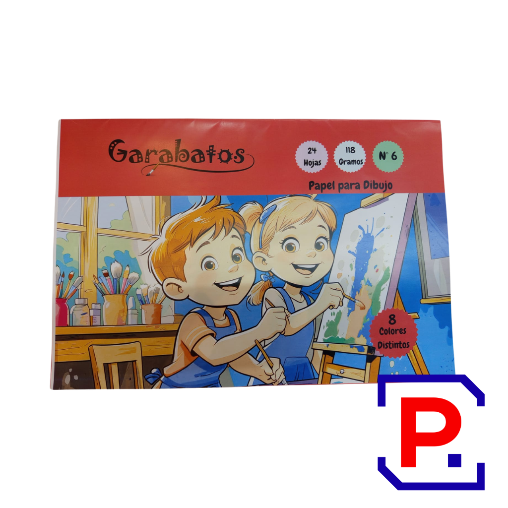 BLOCK GARABATOS NRO 6 COLOR X 24 HJS (47X31,5CM)