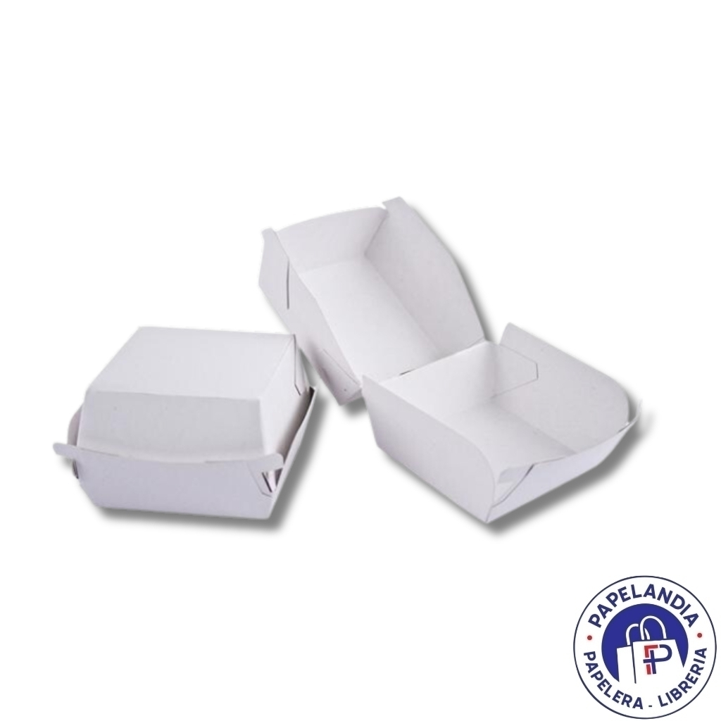 CAJA HAMBURGUESA BLANCA/BLANCA PAQ