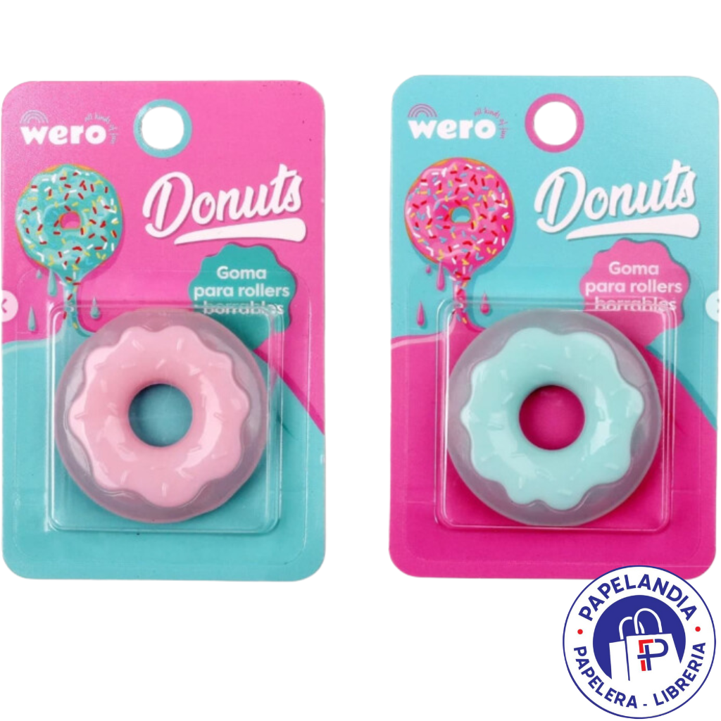 GOMA PARA BOLIGRAFO ROLLER BORRABLE DONUTS