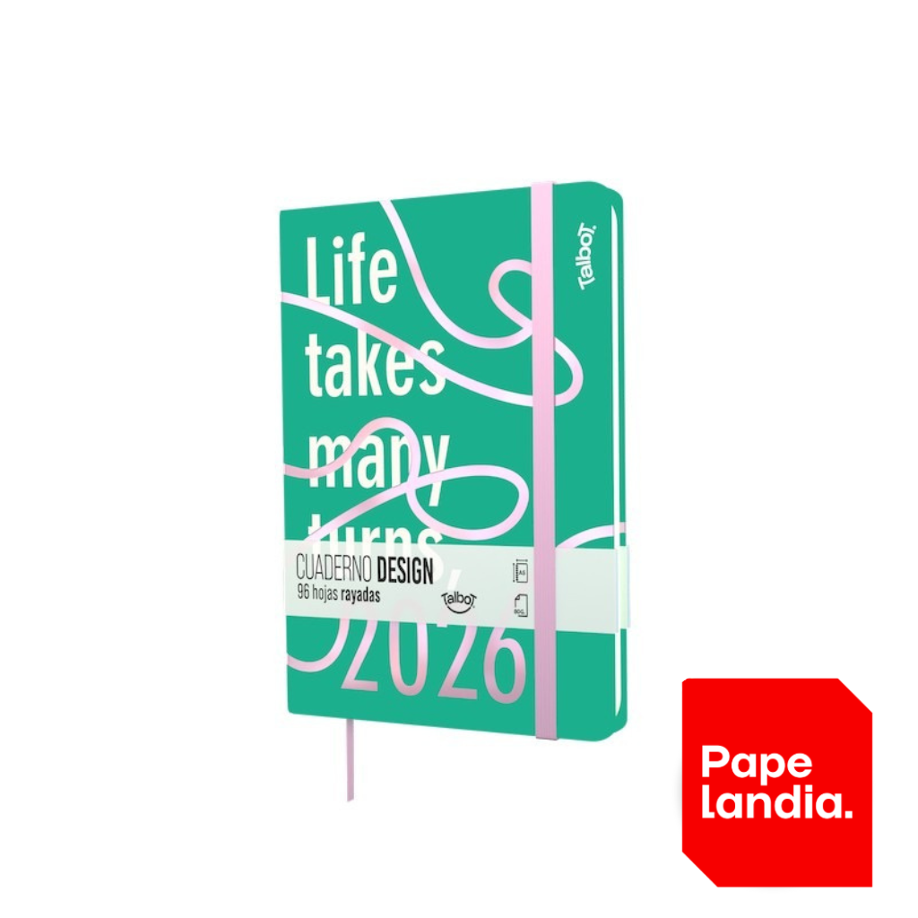 CUADERNO TALBOT DESIGN 14X21 EVERY TURN COD: 3986