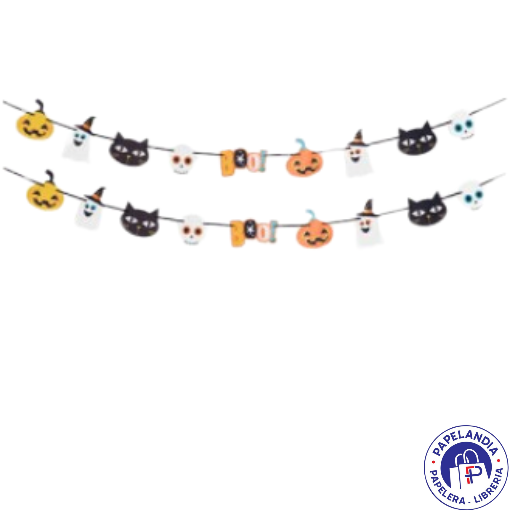 GUIRNALDA *BOO 1* 250CM (CALABAZA, FANTASMA, GATO Y CALAVERA) GUH12