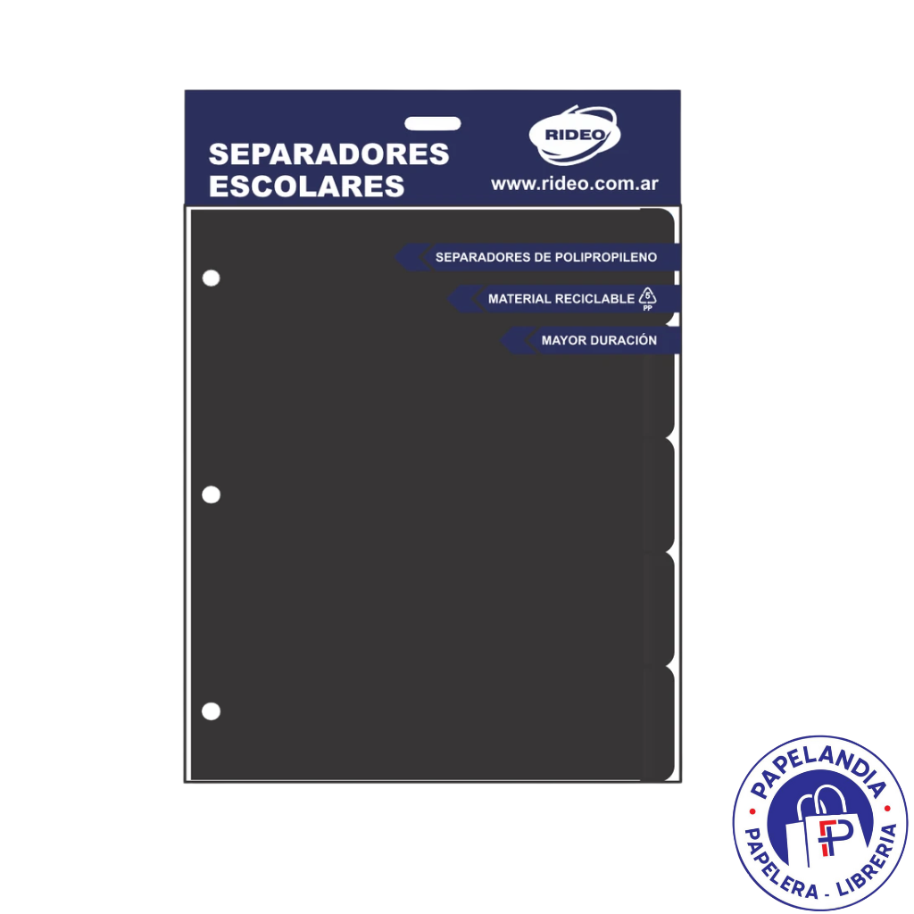 SEPARADOR ESCOLAR N°3 5 POSICIONES BLACK 2001/12