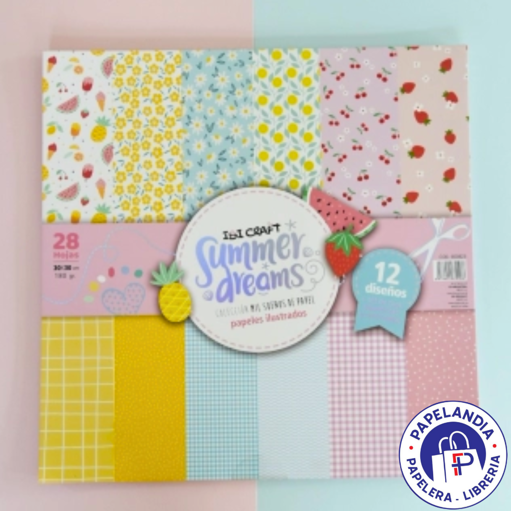 IBICRAFT PAPEL P/SCRAP 30*30CM 160GRS 28HJS SUMMER 600823