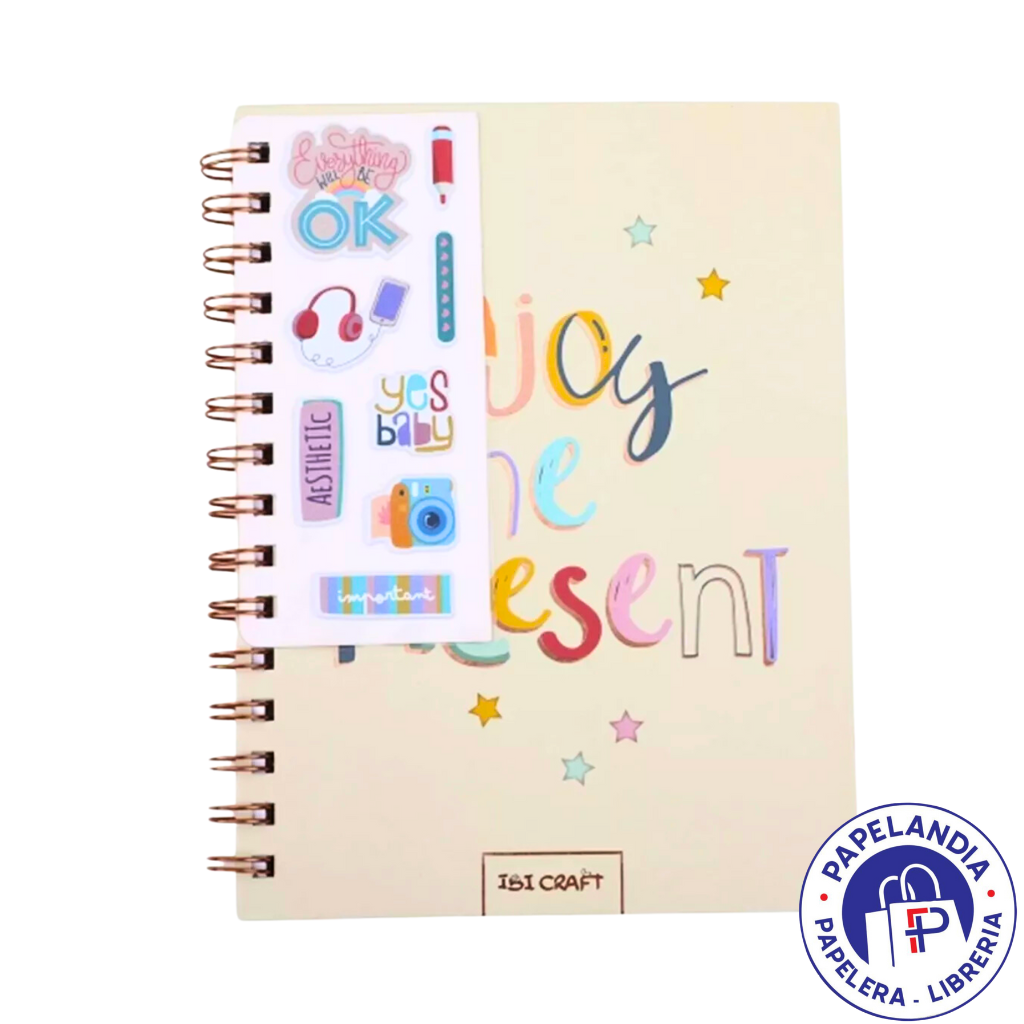 CUADERNO SPIRIT ESPIRAL 80HJS + STICKERS 3D (JOY) 115140
