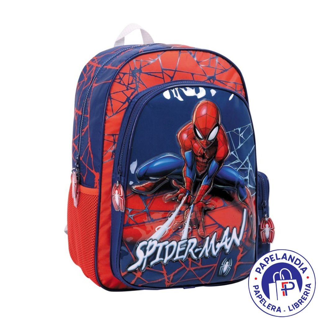 MOCHILA SPIDERMAN WEB ART 11704 ESPALDA 16" AZUL Y ROJO