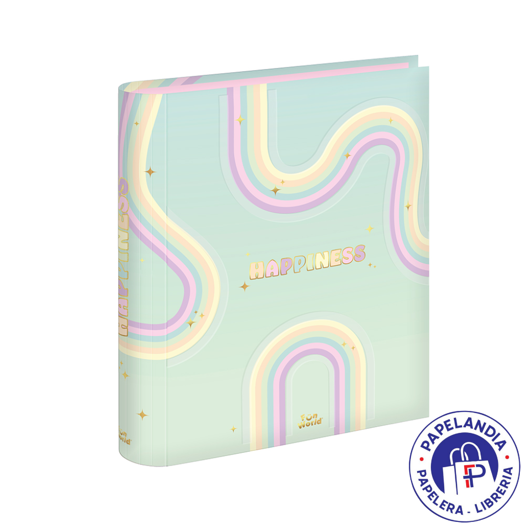CARPETA 2X40 A4 FUN WORLD PASTEL 201092 (HAPPINESS)