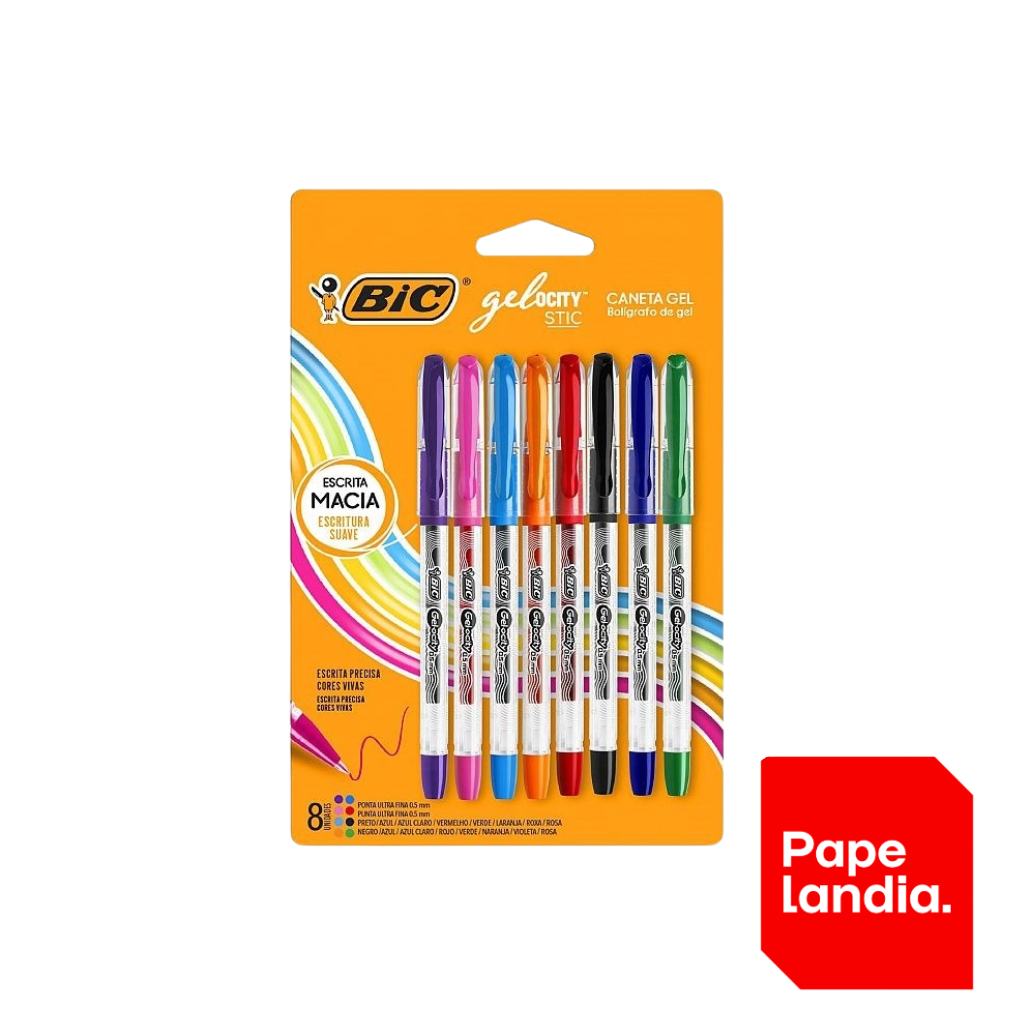 BOLIGRAFO DE GEL BIC 0.5 GELOCITY STIC BLISTER X8 UNID