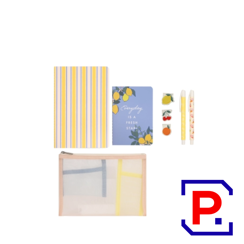 SET CARTUCHERA/ANOTADOR/LAPICERA/IMANES CITRIC 115310