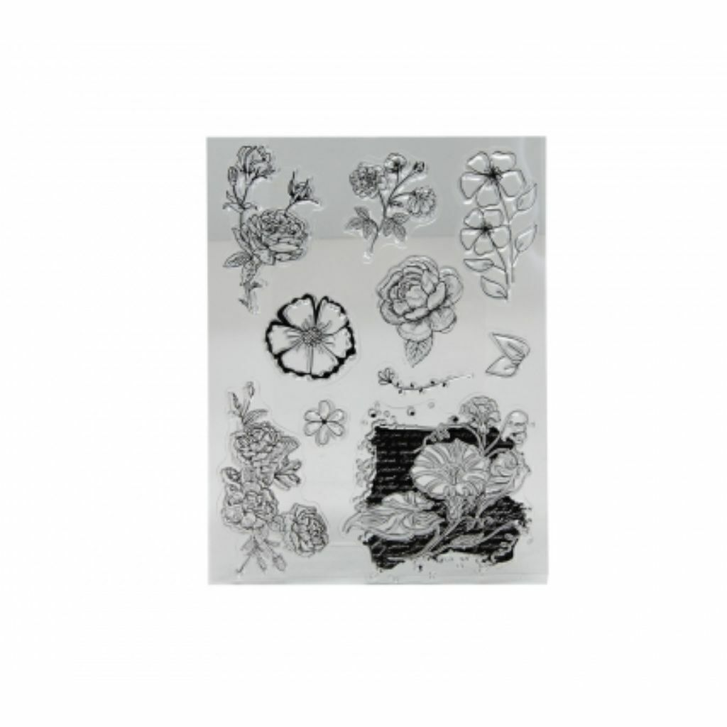 SELLO SILICONADO CRISTAL 6X8 PULG FLORES 841200