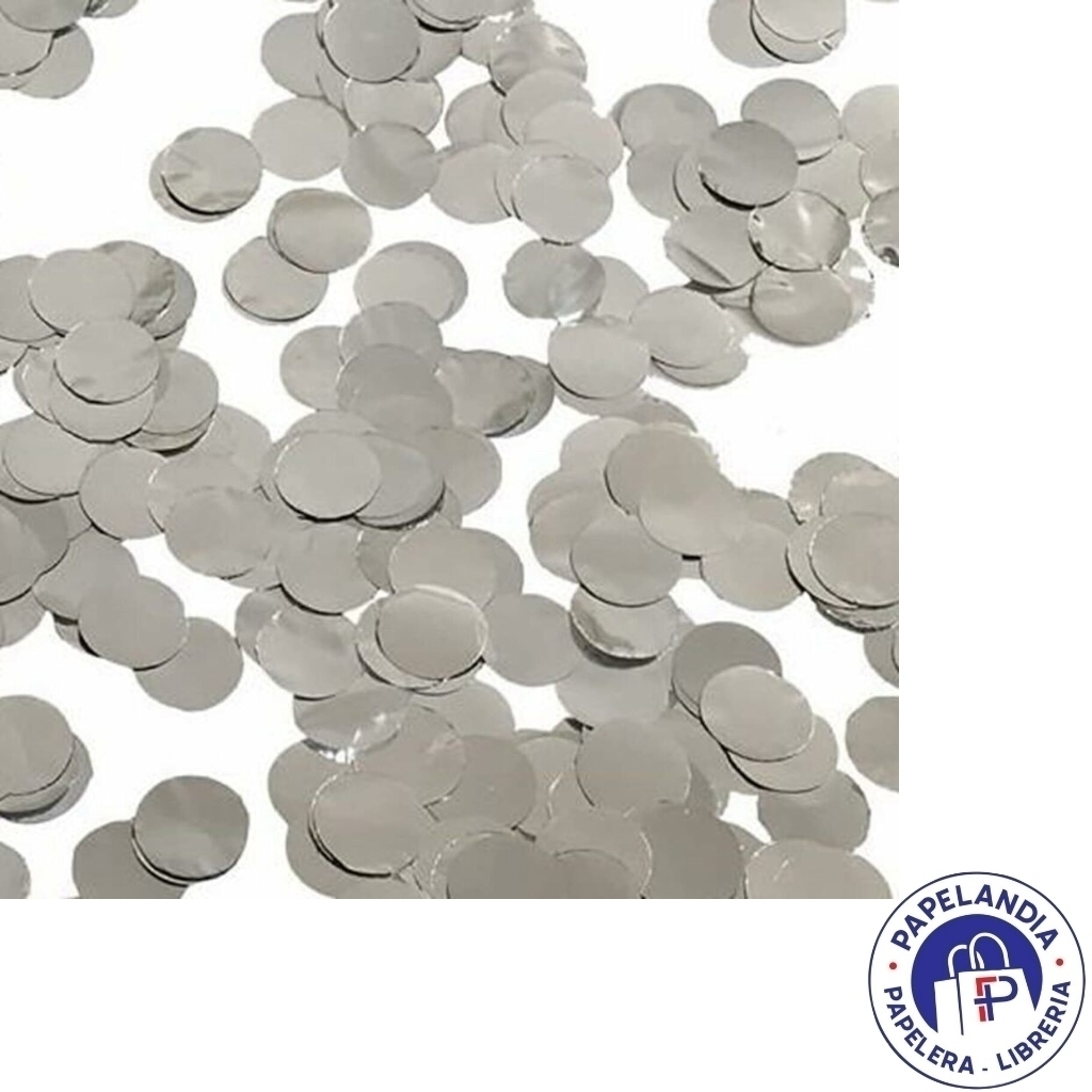 CONFETTI METAL REDONDO PLATA (20GS) X UNID 72317