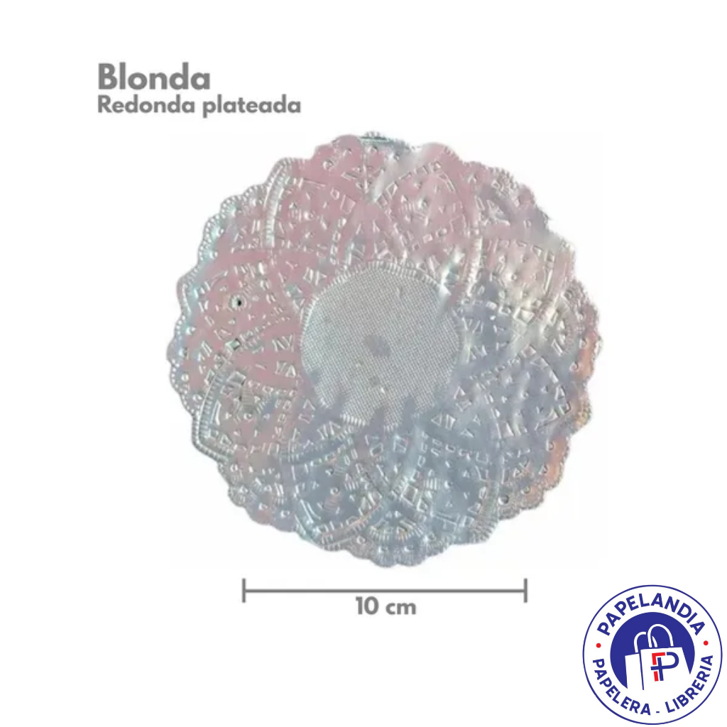 BLONDA REDONDA PLATEADA 10 CM X100 PACOLON