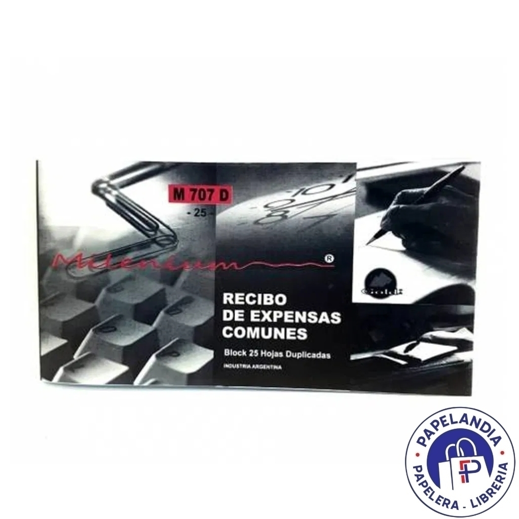 FORMULARIO M 707 D (25) RECIBO DE EXPENSAS MILENIUM