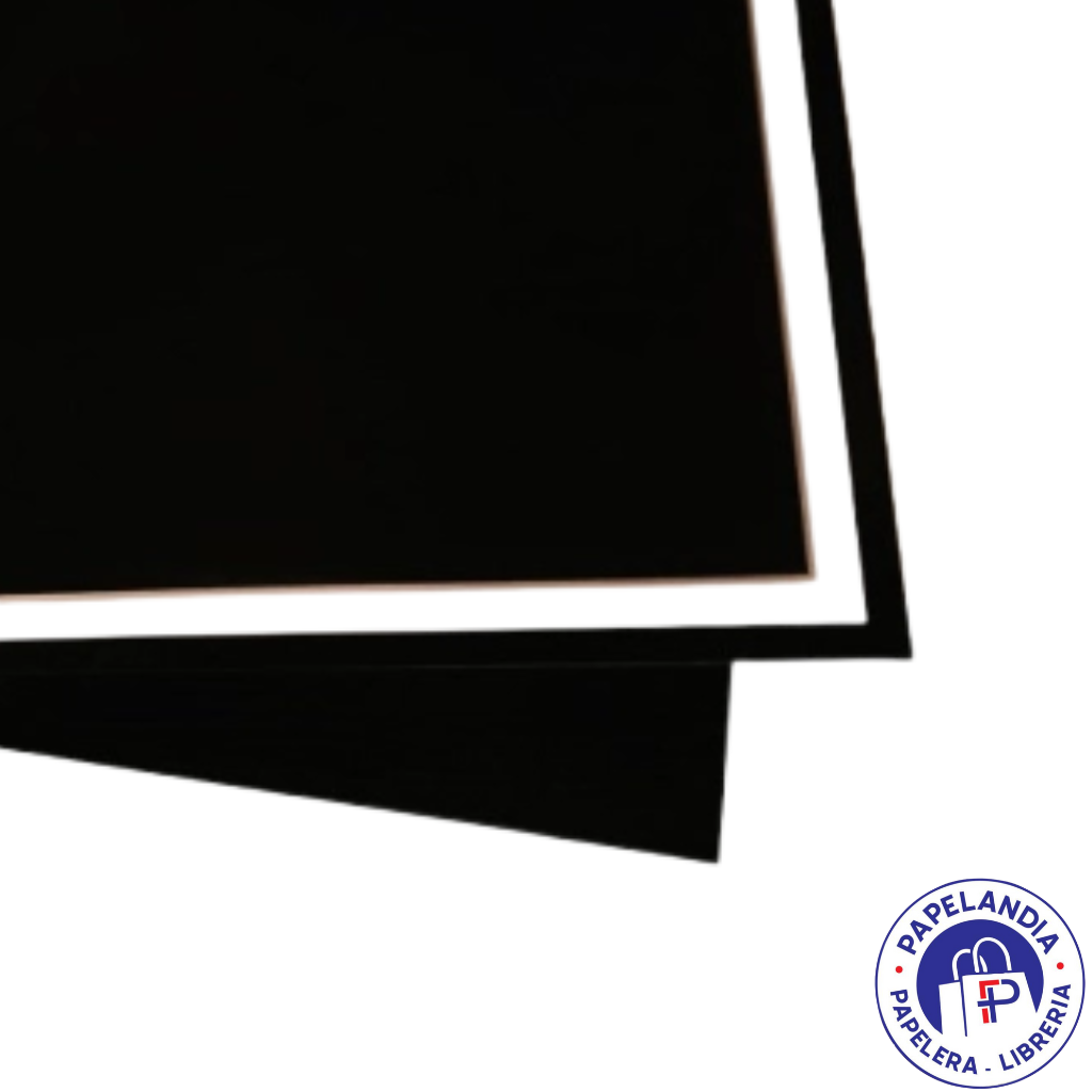 PAPEL COREANO 57 X 57CM NEGRO / NEGRO BORDE BLANCO 647028 (617028) PAQ X 20 UNID