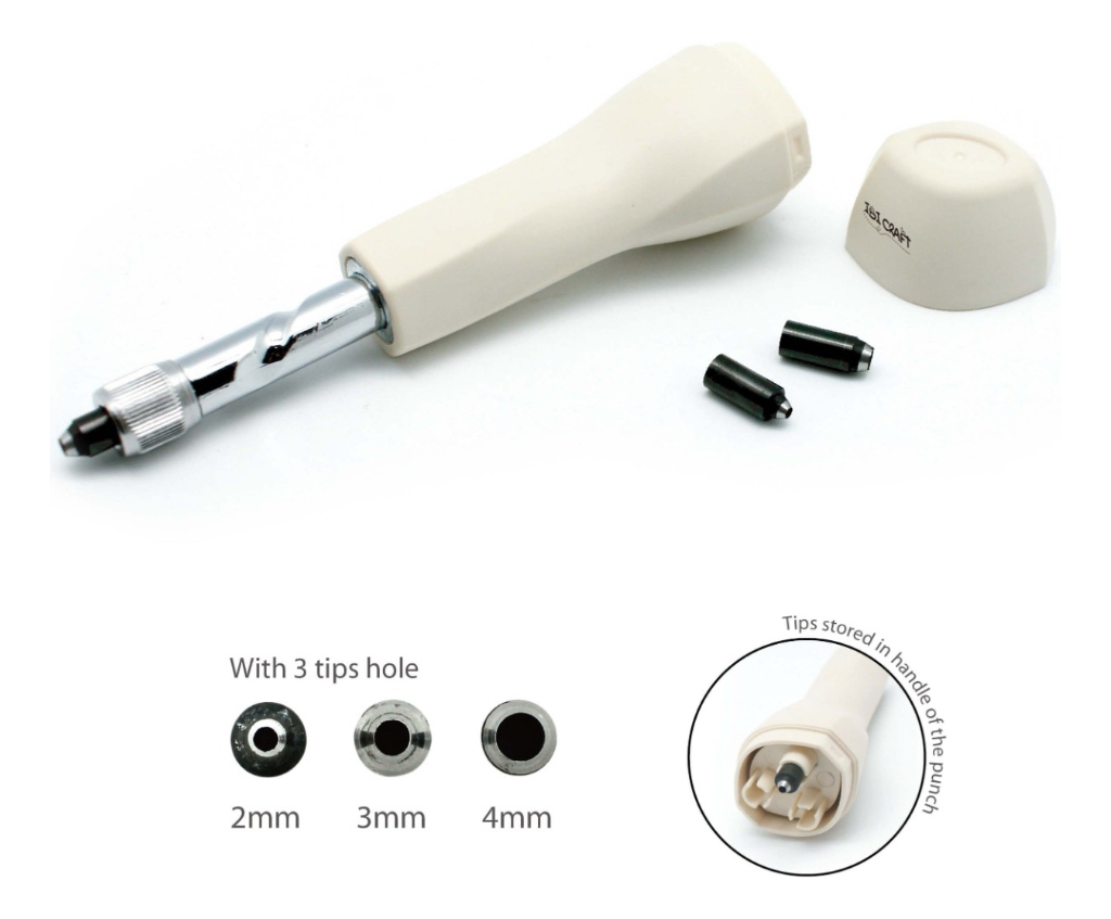 PERFORADORA MULTILPLE PUNZON 4MM, 3MM, 2MM. 655575