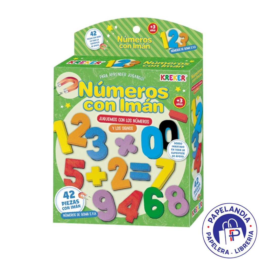 DIDAC KREKER 322 GOMA IMANTADA NUMEROS Y SIGNOS 42 PCS