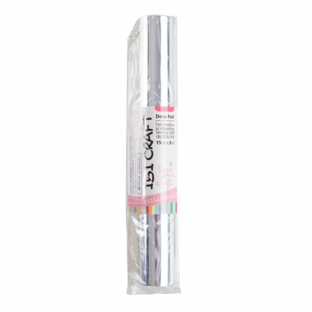 PAPEL FOIL ART PARA LAPIZ TERMICO 0.15 * 3 MTS PLATA 657011