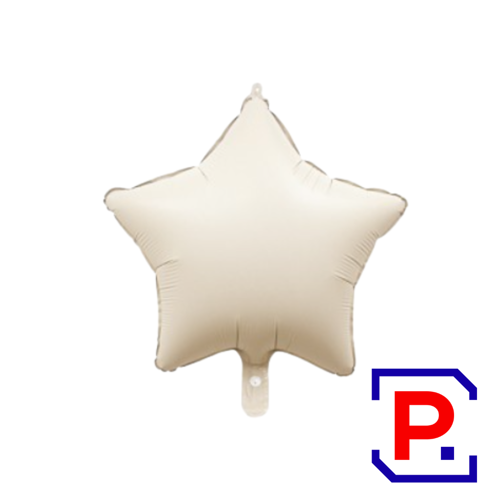 GLOBO METALIZADO FORMA ESTRELLA CREAM GMCCRES