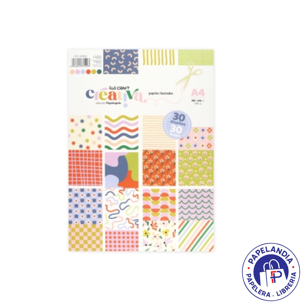 IBICRAFT PAPEL P/SCRAP A4 180GRS 30HJS CREATIVA 600860
