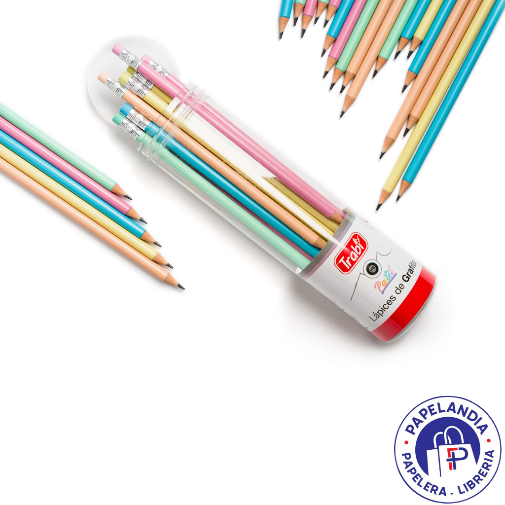 LAPIZ GRAFITO TRABI PASTEL TUBO X 36 UN