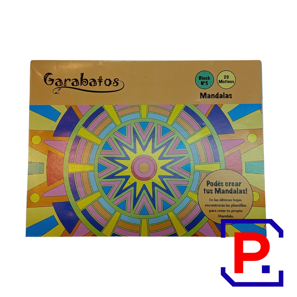 BLOCK GARABATOS NRO 5 MANDALA X 20 HOJAS (31,5X23,5CM)