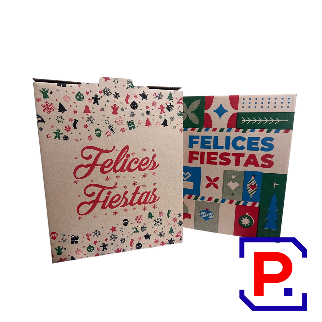 CAJA NAVIDEÑA 4 BOTELLAS X 25 U