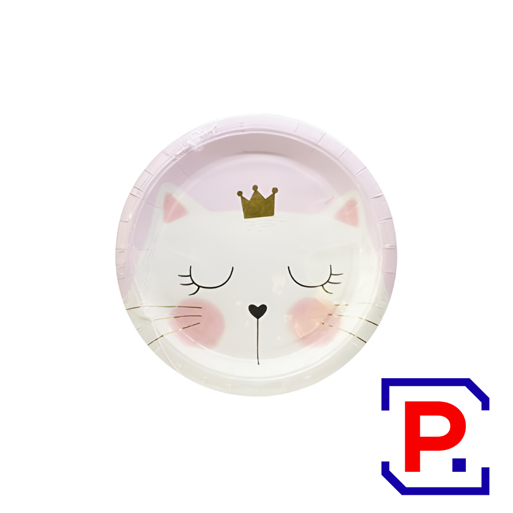 PLATO DE POLIPAPEL 17CM KITTY X6 UN DPC066