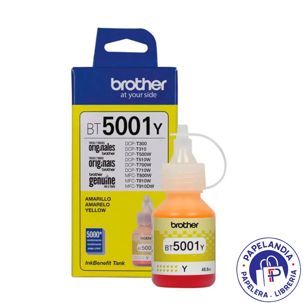 BOTELLA DE TINTA BROTHER BT5001Y AMARILLO